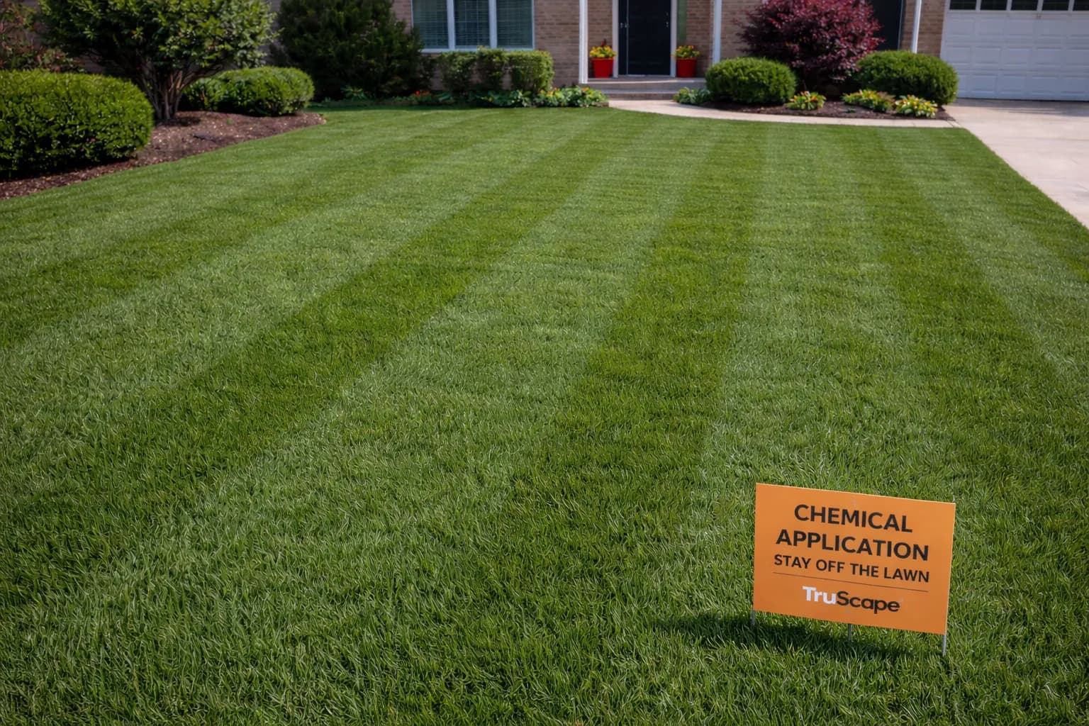 Lawn comparison - without and with TruScape fertilization - With TruScape